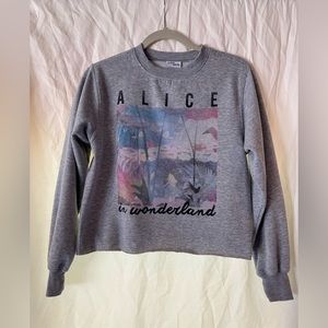 Alice in wonderland cropped sweatshirt size Small
